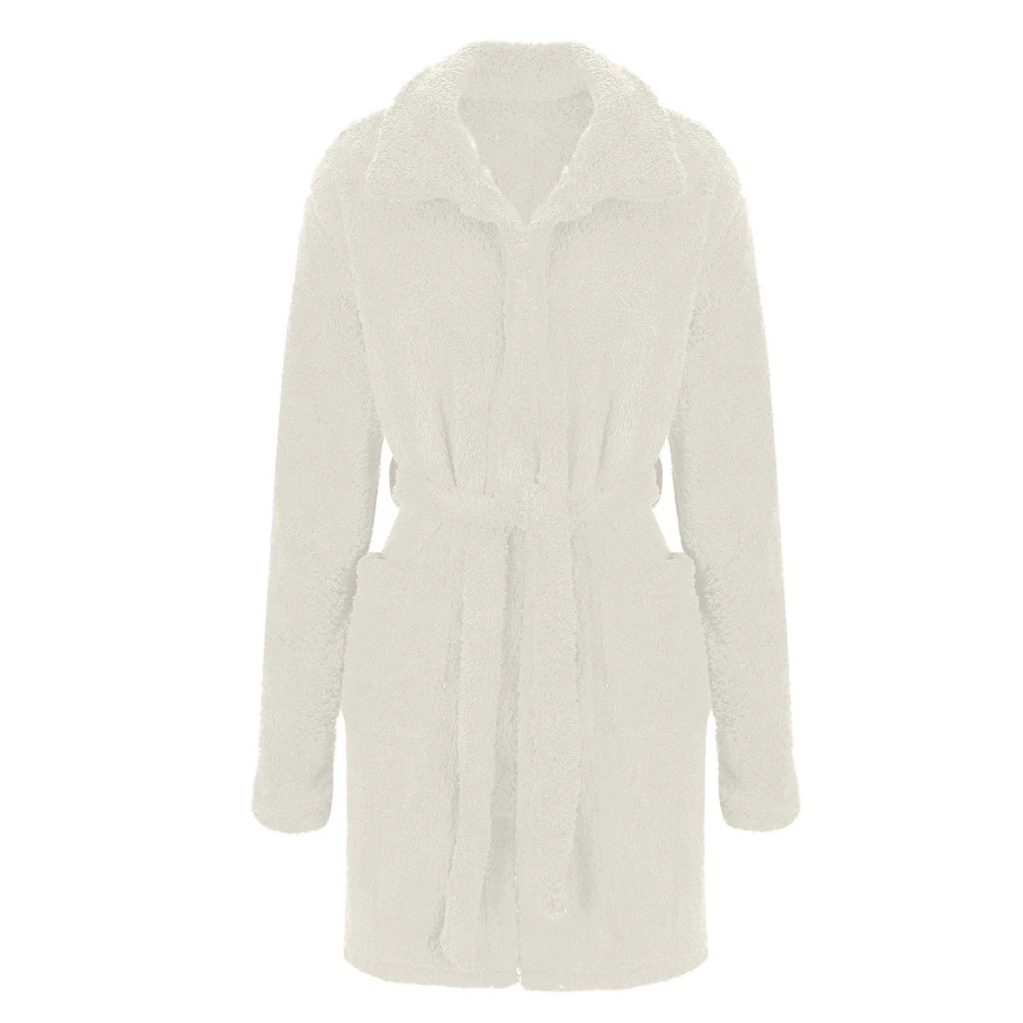 Kaemgyyd Womens Plush Robes Soft Cozy Long Sleeve Bathrobe Winter Warm Fleece Fuzzy Loungewear with Pockets