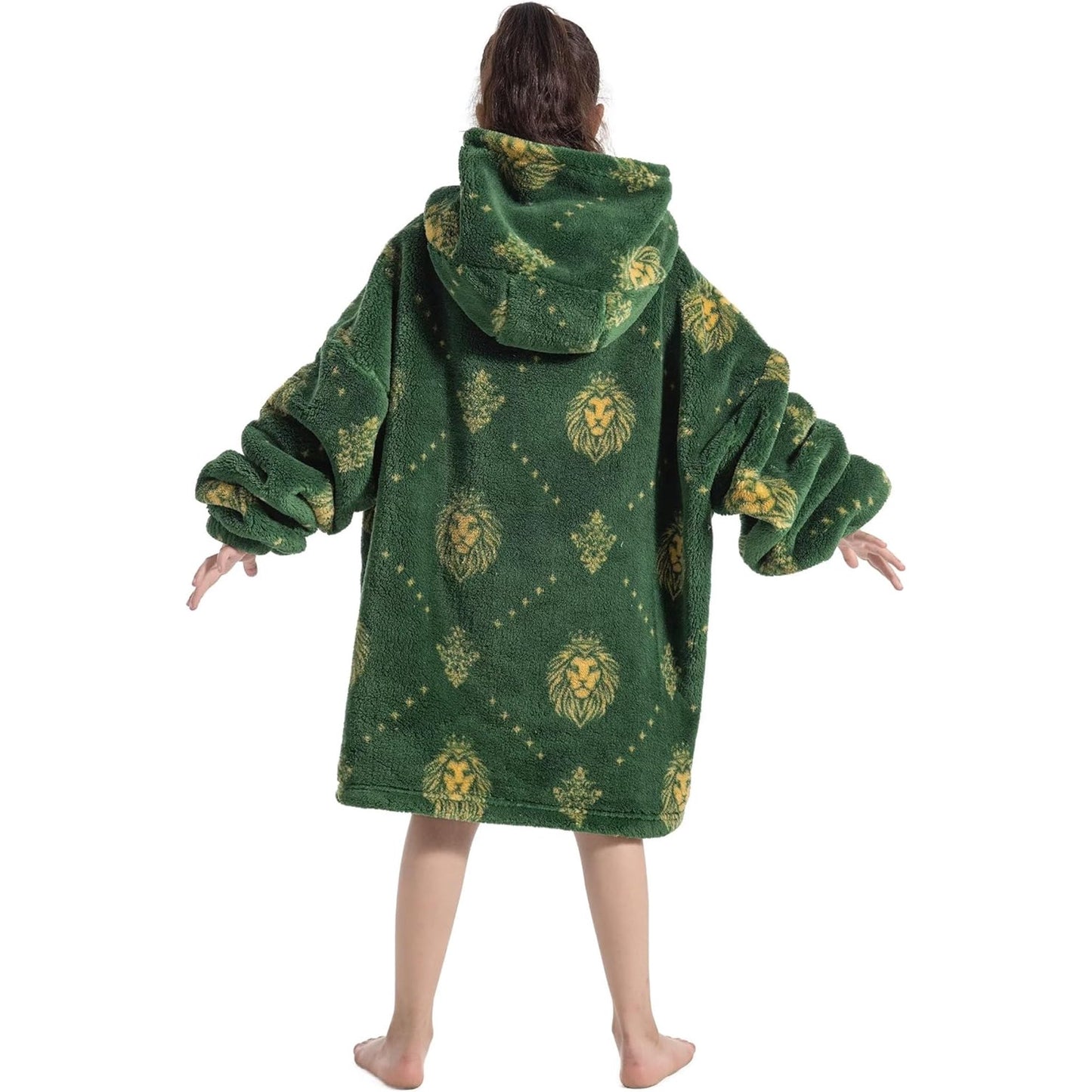 Wehilion 6-12YR Oversized Sweatshirt Hooded Blanket Sherpa Hoodie for Girls Boy Wearable Blanket Hoodie for Kids