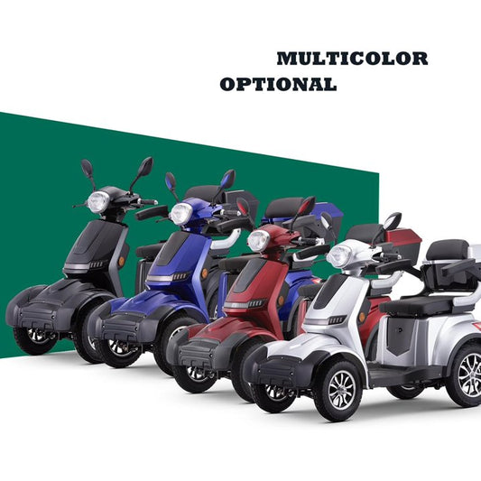 4 Wheel Electric Powered Mobility Scooter Wheelchair for Adults Seniors Pre Assembled in USA, 500lbs Capacity, 25 31 Miles Range, 3 Speed Up to 15 MPH, 800W Motor Power (Black)