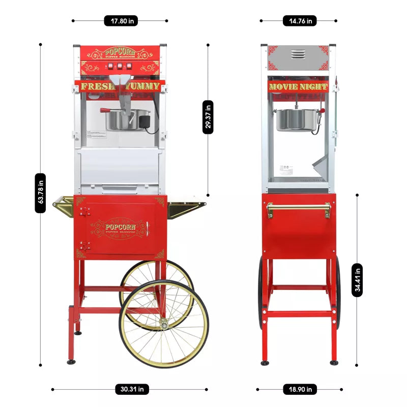 20 oz. popcorn maker with wheels