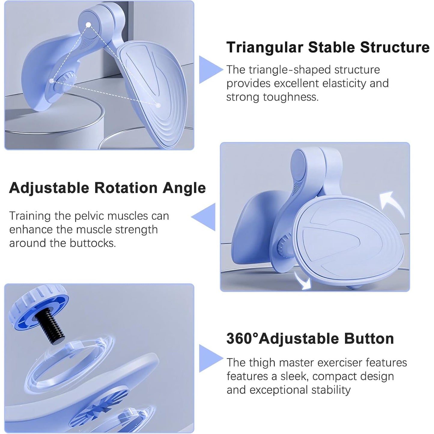 Syedee Thigh Master Hip Trainer Kegel Exerciser, Pelvic Floor Trainer for Postpartum Rehabilitation, Inner Thigh Trimmer, Toner Workout