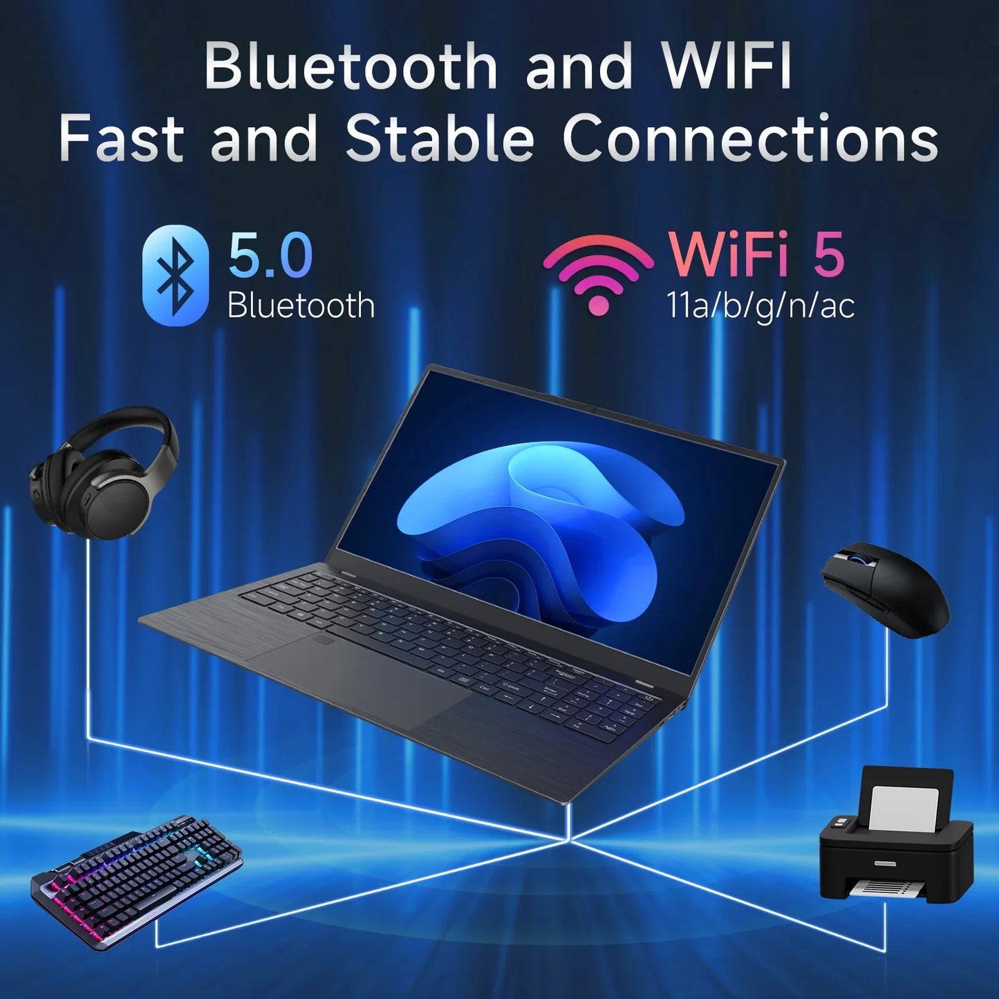 15.6-inch Laptop Computer, LPDDR5 12GB RAM 512GB SSD, Intel Celeron N95 Processor(Up to 3.4GHz), Windows 11 Pro Laptop Computers with FHD IPS Display, WiFi 5, Bluetooth 5.0, Type-C, HDMI, USB 3.2