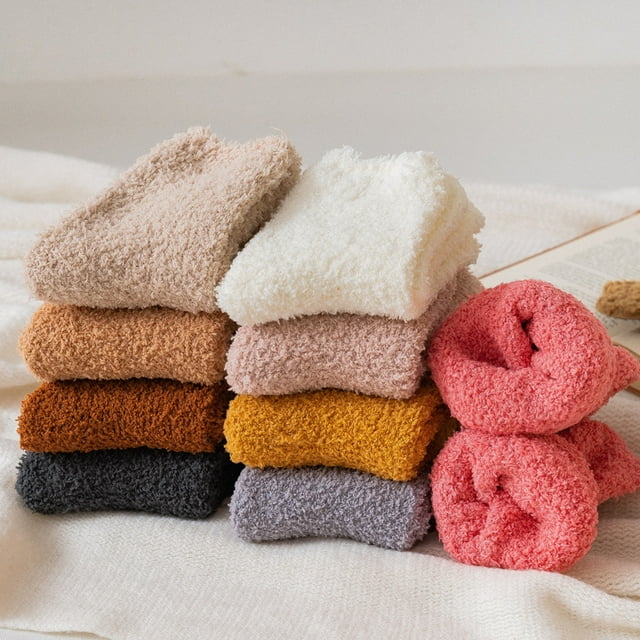 Fenamor Fuzzy Socks for Women Fluffy Home Sleeping Cozy Warm Slipper Socks