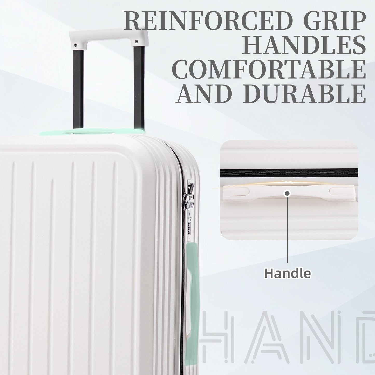 VLDTDRDI 3PCS Luggage Set with Cup Holder,Hardside Carry on Suitcase Sets with 360¡ã Spinner Wheel and USB Port, Portable Lightweight ABS Luggages for Travel, Business(20/24/28)