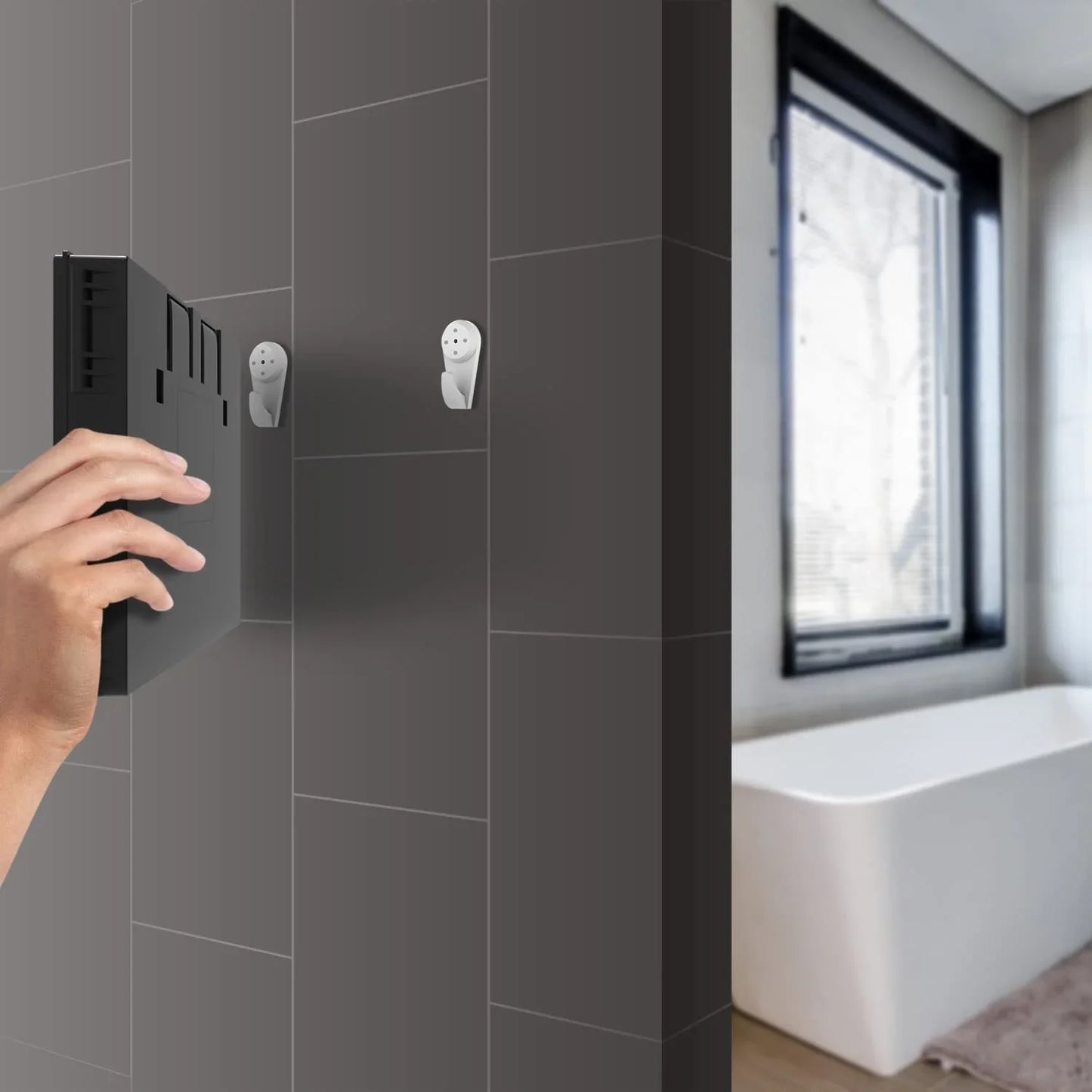 GoXteam 3 Way Mirror for Hair Cutting, Tri-fold Mirror for Shaver and Makeup , Height Adjustable with Two Hold Nails Self Haircut Mirror can as a Gift for Men or Women