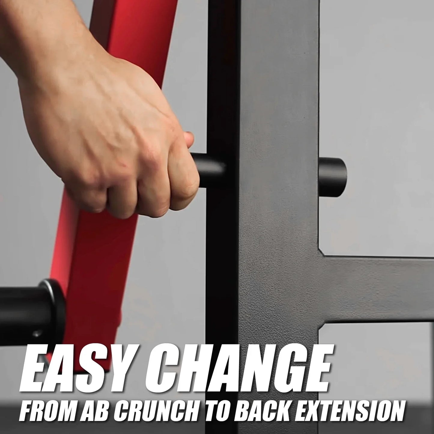 Syedee Seated AB Curl/ Back Extension Machine, Plate Loaded Machine with 450lbs Weight Capacity, Home Gym for Core and Back Training