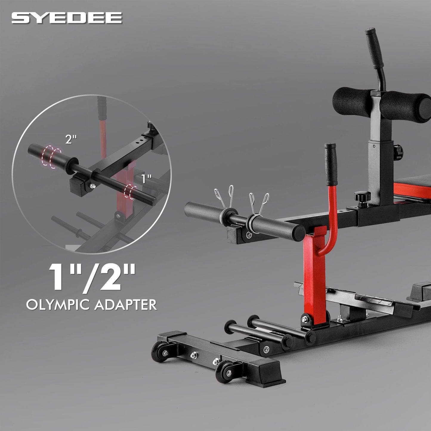 Syedee Adjustable Calf Machine, Seated Calf Raise Machine, Calf Workout Machine with Band Pegs, Calf Exercise Leg Training Equipment Home Gym