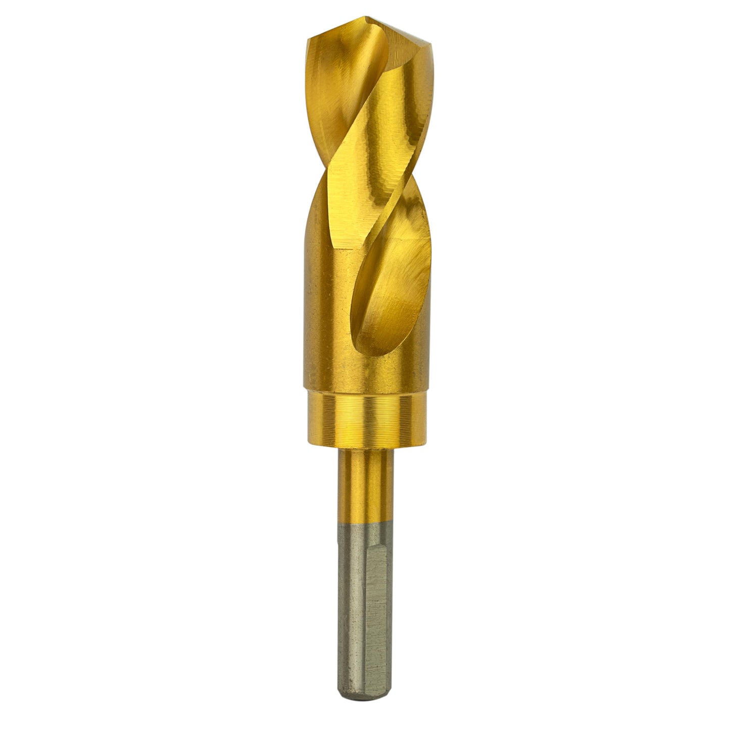 Tools 1-1/8 Inch Reduced Shank Drill Bit, 1/2 3-Flat Shank, High Speed Steel with Industrial Titanium Coating, Drill Bit for Steel, Iron, Wood, Plastic (1-1/8 x 6 RS)