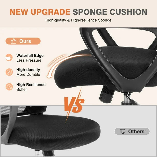 Tall Office Chair with Adjustable Height,Ergonomic Computer Standing Desk Stool,High Office Chair for Counter Height Desk (Black)
