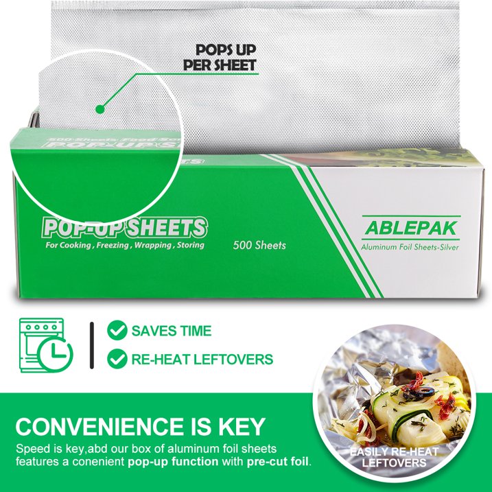 Alpacasso Pre-Cut Aluminum Foil Sheets,12x10.75 Inches500 Sheets