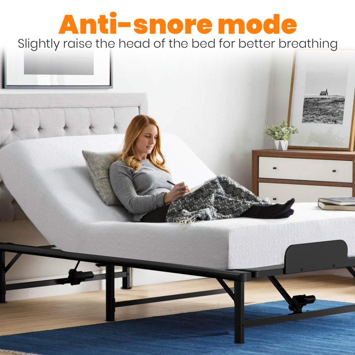 JYYA88BB Twin XL Adjustable Bed Frame, Zero Gravity, Anti-Snore, 400 lbs, Quiet Motor