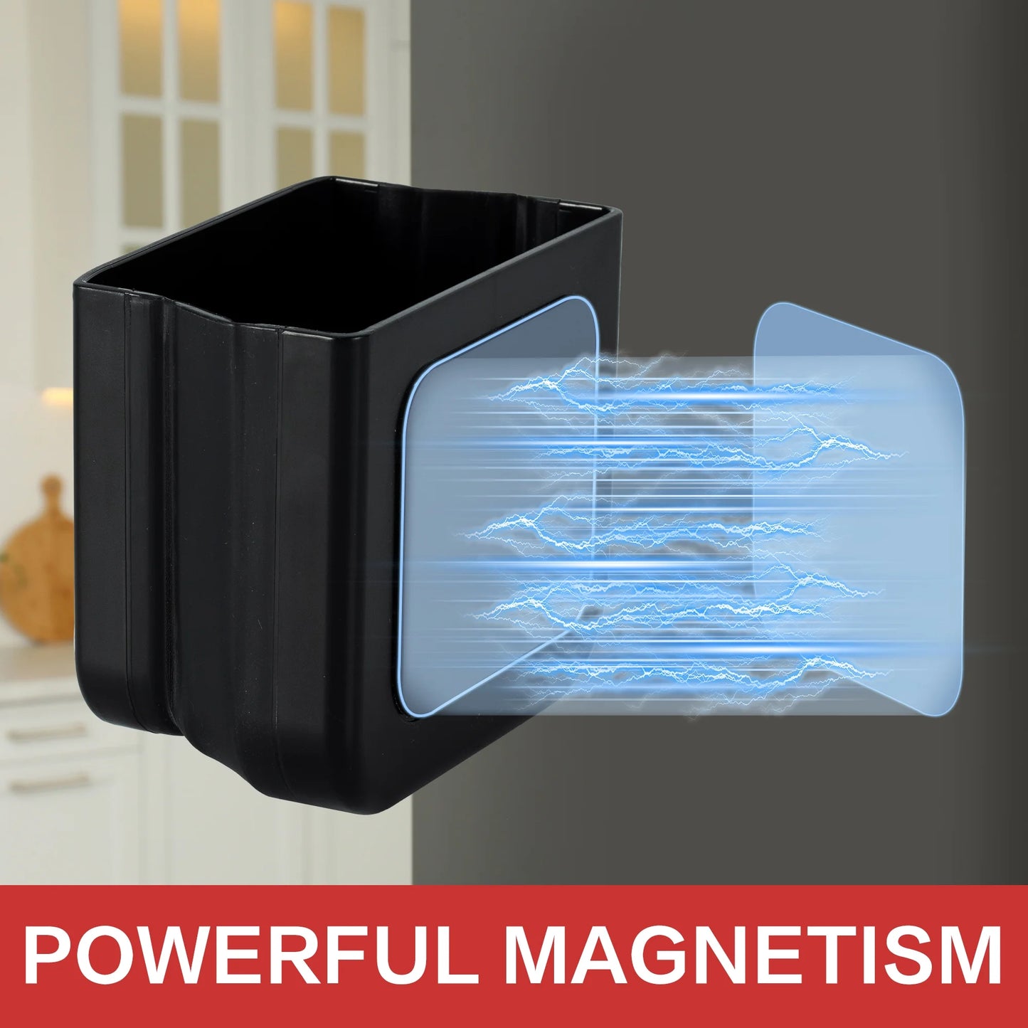 Deli Expandable Magnetic Pen Holder, Office Organizer for Whiteboard, Fridge, Locker Accessories, Black