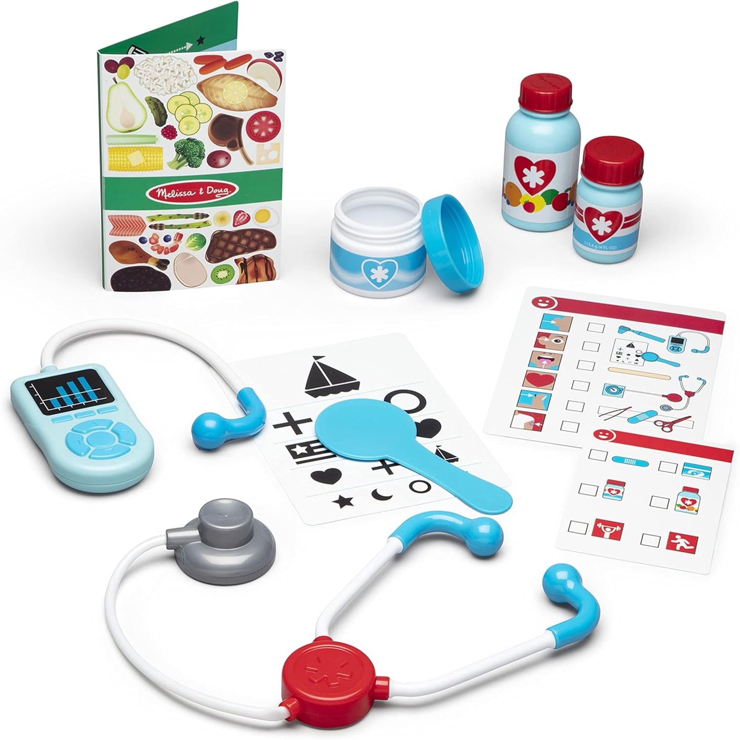 Get Well Doctor’s Kit Play Set 25 Pieces Realistic Toy Doctor Role Play Set for Toddlers Kids Ages 3+ Encourage Imaginative Play, Perfect for Home Preschool