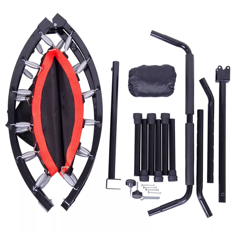 VisioGear Trampoline, 40" Mini Kids Trampoline, Indoor Outdoor Toddler Bouncer, Black, 39.37*39.37*45.28