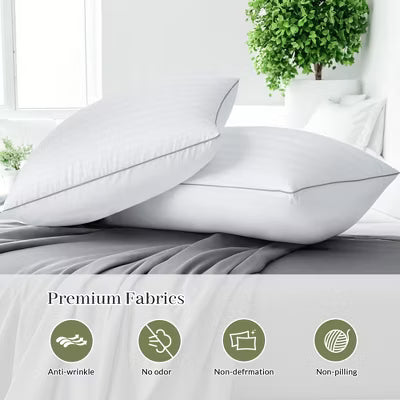 Likepay Ultra-Soft 100% Polyester Bed Pillows for Heavenly Dreams - Choose Your Perfect Size!