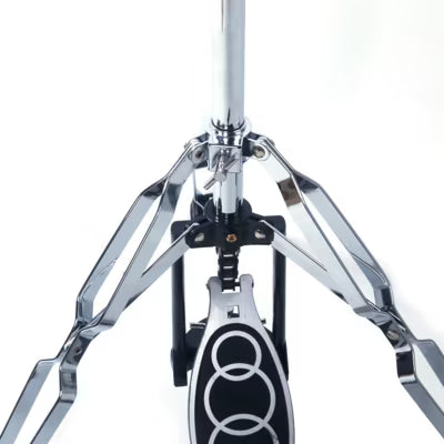 SEVOBAL Drum and Percussion Accessories, Professional Drum Hi-Hat Cymbal Stand with Adjustable Pedal Control, Silver, 24.21"*4.72"*3.94"