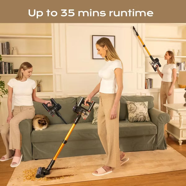 ELEPHAS Cordless Vacuum Cleaner, 35 Mins Runtime Vacuum Cleaners for Home, Stick Vacuum with Self-Standing, Handheld Vacuum for Pet Hair/Carpet/Floor
