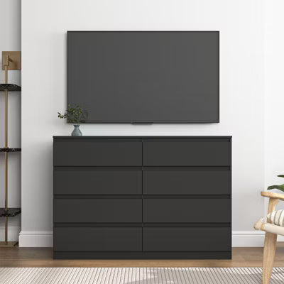CIPACHO Modern White 6-Drawer Dresser - Roomy Double Dresser for Home