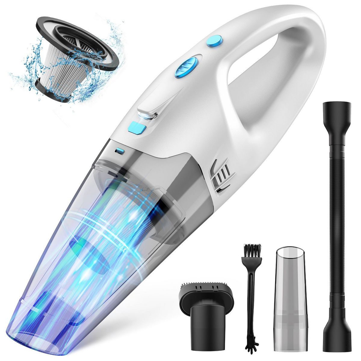 Teendow 6000Pa Cordless Handheld Vacuum Cleaner, Car Vaccum Cleaners for Apartment, Car & Rug