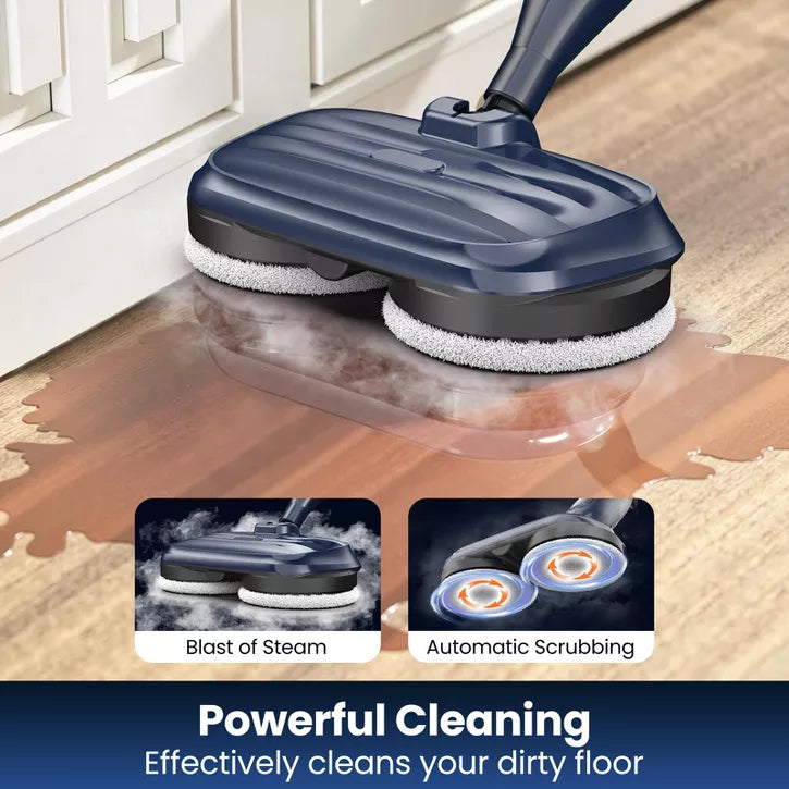 DEVOAC VM6 Scrubbing Steam Mop with Rotating Mop Pads, 10 in 1, Lightweight Spin Mop & 3 Steam Modes for Hard Floor Laminate Marble Floors