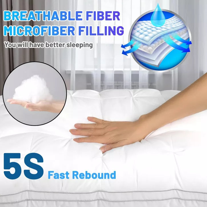 Inhand Fluffy Support Bed Pillow, Super Soft Premium Down-Alternative Filling for Sleeping, Luxury Hotel Quality Bed Pillows for Side Sleeper