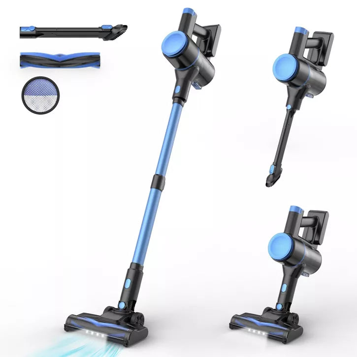 DEVOAC N8 Cordless Vacuum Cleaner, Lightweight Stick Vacuum with Powerful Suction, 2200mAh Battery 40 Mins Runtime, Self-Standing Vacuum Cleaners