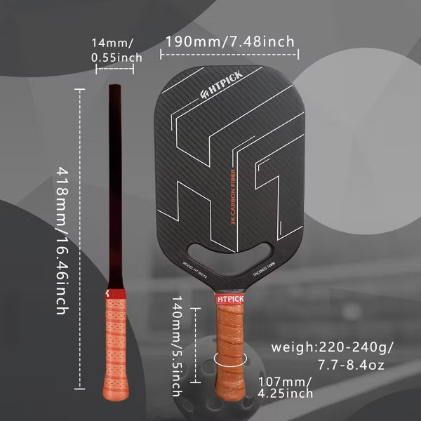 AENKYO Pro Carbon Fiber Pickleball Paddle - T700 Thermoformed Face, Polypropylene Core, for Enhanced Spin & Control