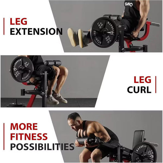 ER KANG Leg Extension and Curl Machine, Lower Body Leg Machine, Adjustable Leg Exercise Bench , Leg Rotary Extension for Thigh Home Gym