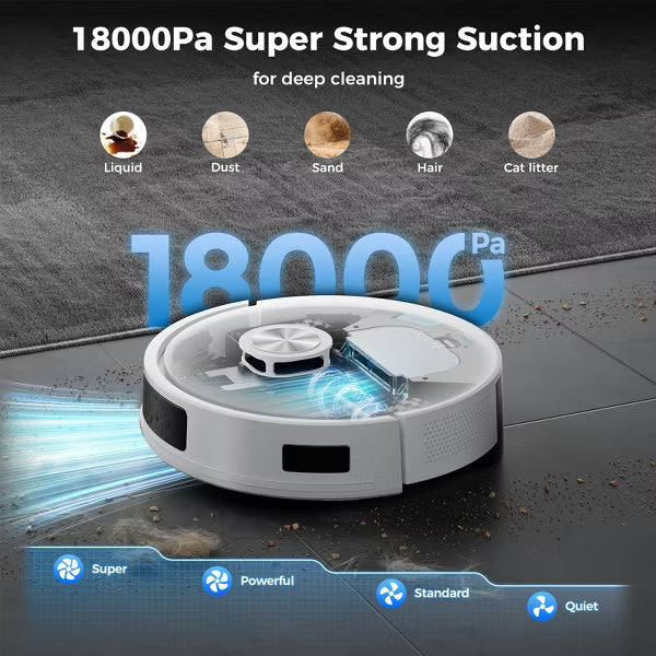 Teendow iMartine Robot Vacuum and Mop Combo with Bagless Self-Emptying Station,18000Pa,45 Days, Robot Vacuum with LiDAR Navigation, App&Alexa Control