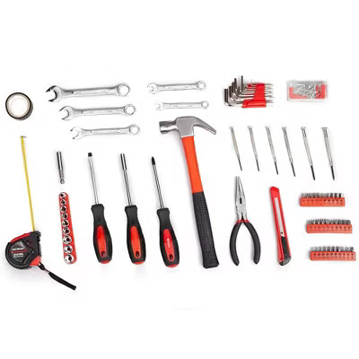 Hoey 146-Piece Home Repair Tool Kit ¨C Household and Mechanic Tool Set with Plastic Toolbox for Home, Office, and College