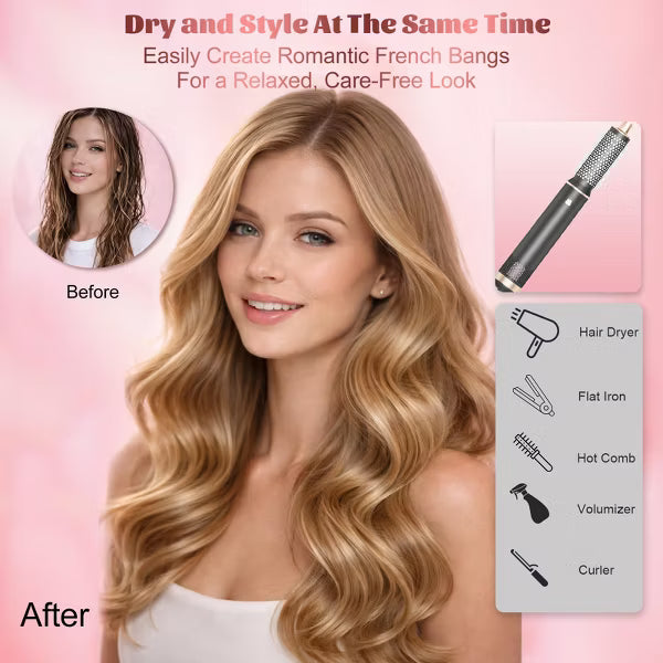 5 in 1 Hair Styler for Woman,Air Curling Wrap,Drying,Curling,Straightening & Volumizing,Hot Air Curler Dryer Brush Tool Set,Curl Styling Tools