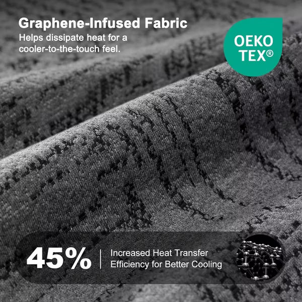 ELJGET Queen Mattress, 10" Memory Foam Mattress in a Box, Cooling Gel & Bamboo Charcoal Infused Bed, Graphene Fabric Cover, 60"*80"