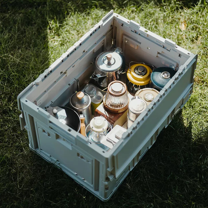 Naturehike Collapsible Storage Box, 23L Car Trunk Storage Box, Foldable Heavy-Duty Plastic Organizer with Lid, Portable Camping & Home Crate
