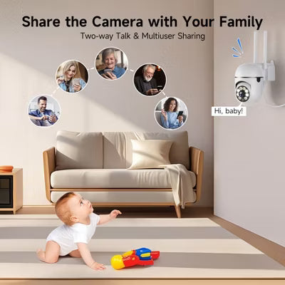 Losei 1080P Indoor WiFi PTZ Security Camera, Detection for Baby and Pet Monitor, 360-Degree for Home Security,Smart Motion Tracking,2 Way Audio