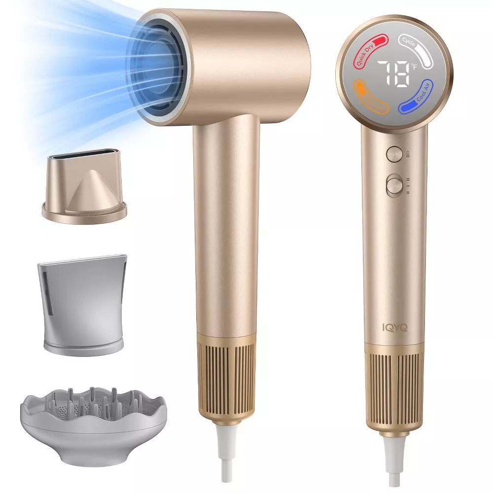 Teendow 110,000 RPM High-Speed Hair Dryer, 1400W Brushless Motor for Fast Drying,Hair Dryer with Negative Ion, 4 Heat Settings & Magnetic Nozzle