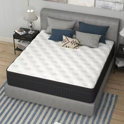CHEVNI 10/12/14 Inch Mattress in a box Hybrid Spring Memory Foam Medium Firm