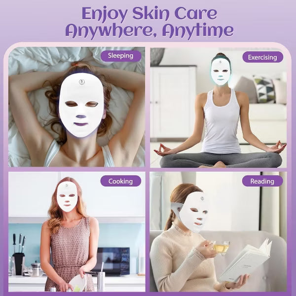 Morfone 7-Color Wireless Red Light Therapy Mask Home Skincare Beauty Device Holiday Gift