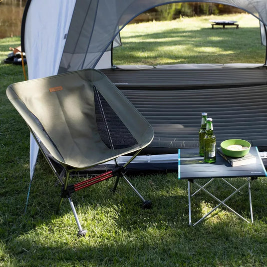 Naturehike Ultralight Camping Chair, Portable Backpacking Chair with Storage Bag & Anti-Sinking Feet, Lightweight Compact Collapsible Camp Chair