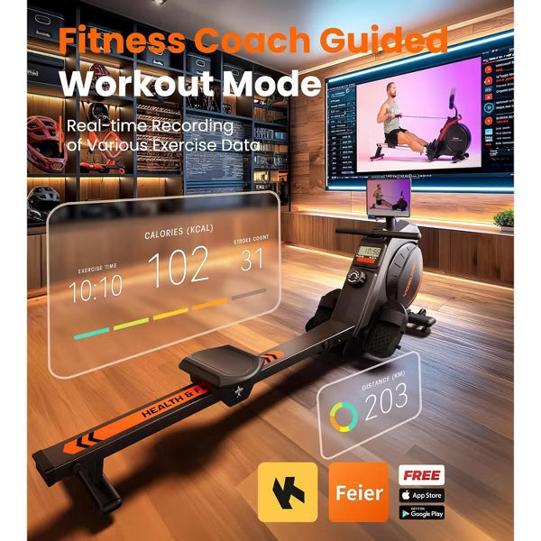 YOSUDA Plus Model Magnetic Rowing Machine for Home - Rower Machine Use with Bluetooth, App Supported