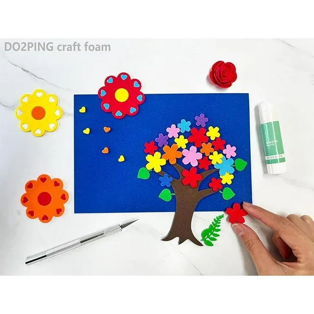 Do²ping Orange Foam Sheets Crafts, 8.5x5.5 Inch Eva Color Craft Foam Paper for Crafts Project Classroom Scrapbook DIY Cosplay (Orange-10 Sheets)
