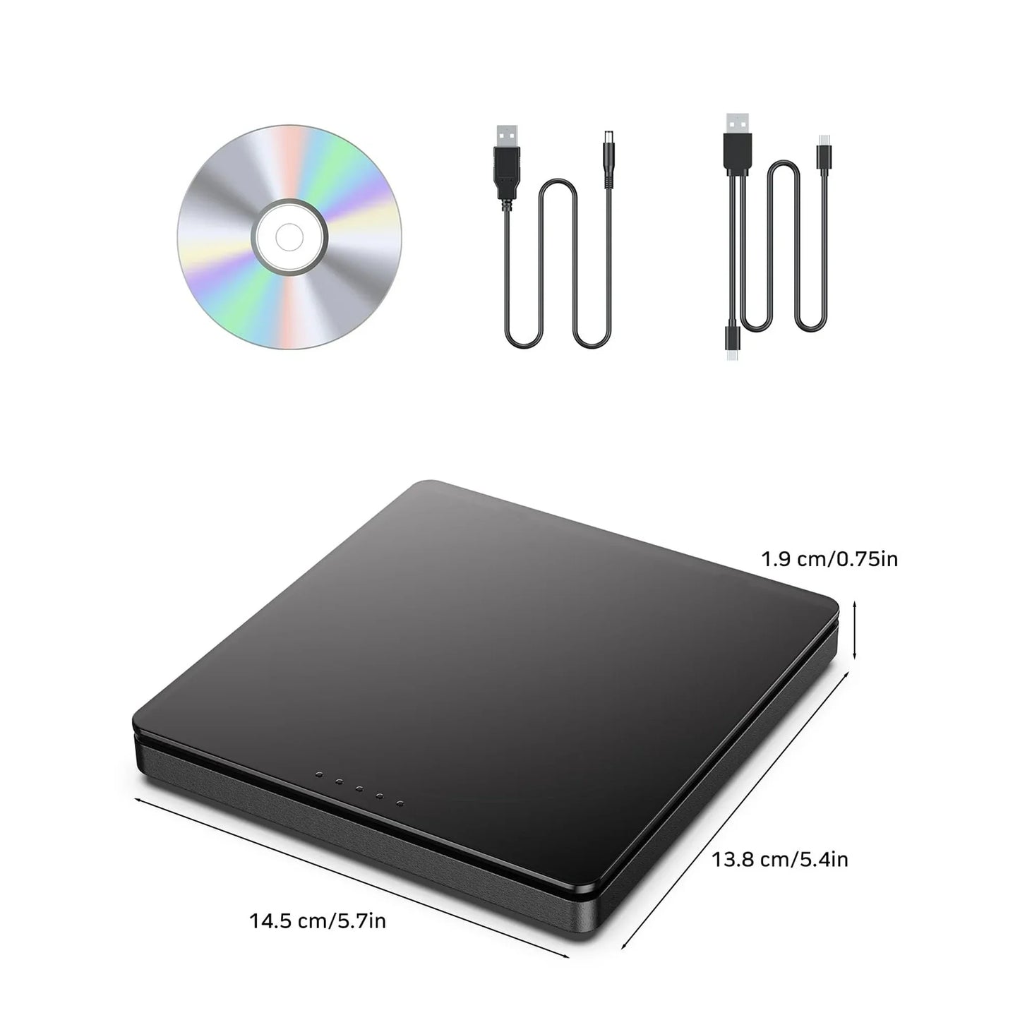 External cd/dvd drive for laptop,CD Burner Clamshell Portable Reader Writer Optical disk Drive,Dvd player for Laptop +/RW usb 3.0 with Carrying Case,External dvd drive for PC Windows Linux Mac
