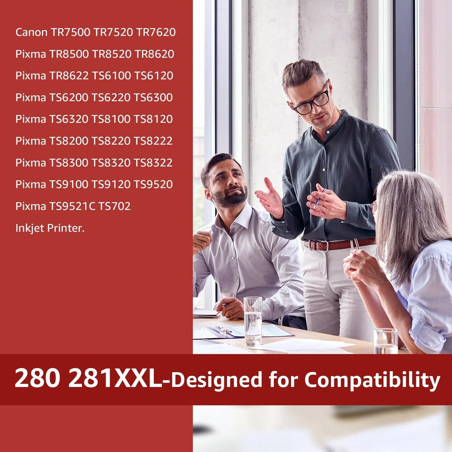 280XXL Ink Cartridge Compatible for Canon 280 and 281 Ink for Canon PGI-280 and CLI-281 Work with PIXMA TR8622a TR8600 Ink