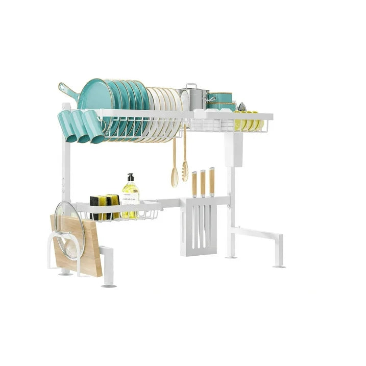 TNTANTS Dish Drying Rack Large Over The Sink Dish Drainer Drying Rack, Large Capacity Stainless Steel Dish Rack, Multifunctional Kitchen Organizers and Storage Rack