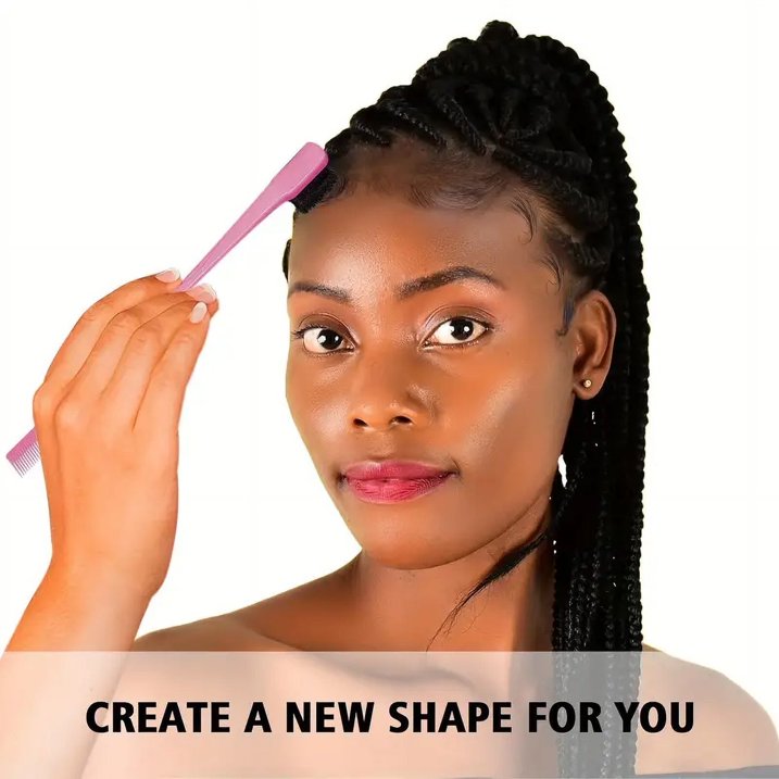 12pcs/Set Hair Styling Comb Set, Detangling Hair Brush For All Hair Types, Detangler Brush Teasing Hair Brush Rat Tail Comb Edge Brush, Silicone Scalp Massager Shampoo Brush For Shower Black