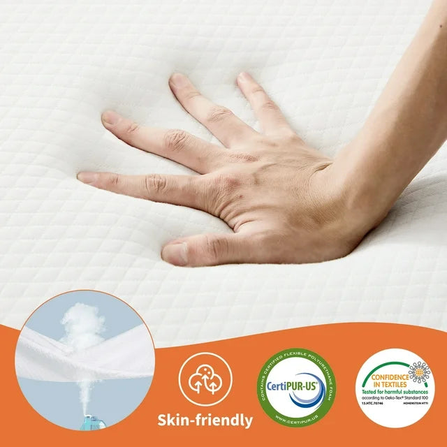 3 Inch Tri-fold Memory Foam Mattress, Portable Foldable Floor Bed,Portable Floor Mattress for Guest/Travel/Camping/Yoga - Twin Size