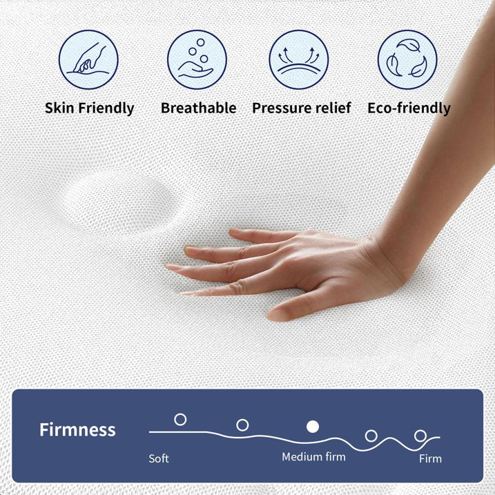 Queen Mattress 10 inch,Pamag pieeoo Medium Gel Memory Foam Hybrid Mattress in a Box,CertiPUR-US Certifie