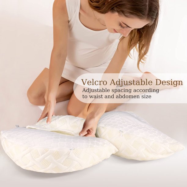 iFanze Pregnancy Pillows for Sleeping, Turkish Probiotic Fabric, White Gold