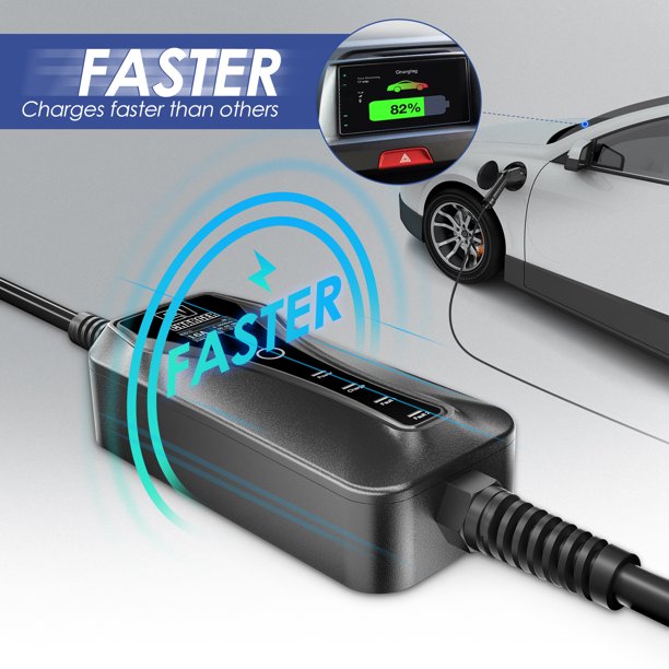 JUGACOOL Type-1 small screen model with car charger 16A NEMA6-20 plug 16ft-US C43