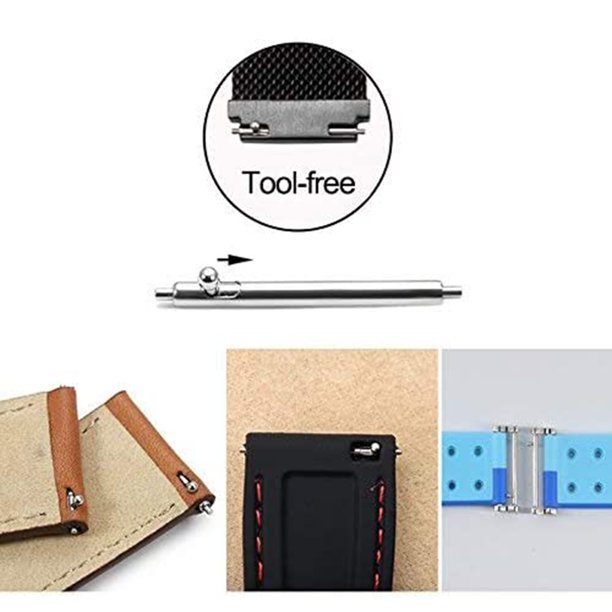Aokelily 20MM Quick Release Spring Bars Pins-20PCS Stainless Steel Watch Strap Watch Repair Spring Bar Tool
