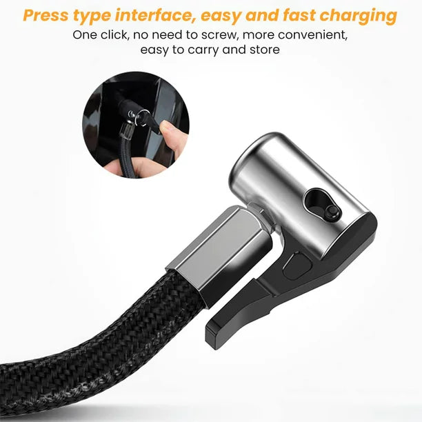 Ifanze Tire Inflator, Portable Air Compressor for Car, Auto Air Pump with LED Light 12V DC, 150PSI Tire Pump Electric Air Pump for Car, Bicycle, Motorcycle,Bikes,Balls,Balloons, Black